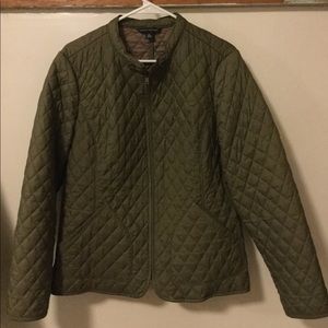 Banana Republic Olive Quilted Field Jacket